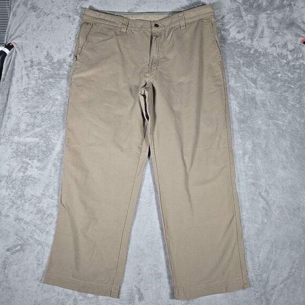 Columbia Pants Mens 40x29 Khaki Tan Cotton Straight Leg Outdoors Gorpcore